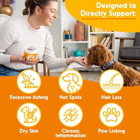 Allergy Chews – Itch Relief & Immune Support for Dogs, 60 Count